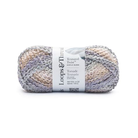 Textured Twist™ Yarn by Loops & Threads®, Color: Pastel Rainbow | Michaels