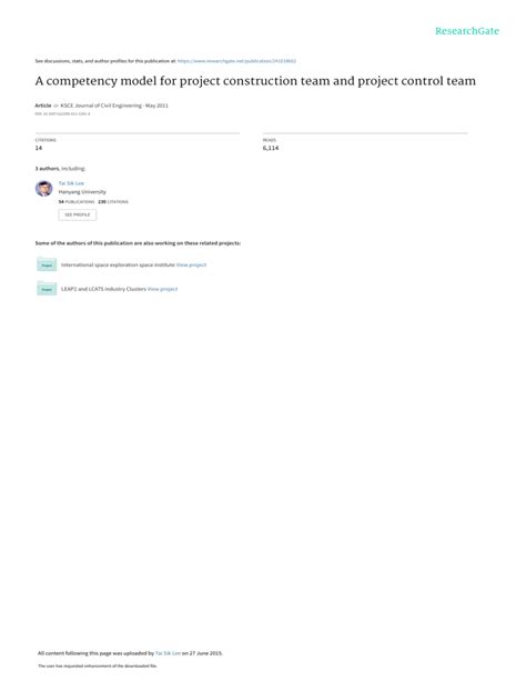 Image result for Construction Project Manager Competency Model
