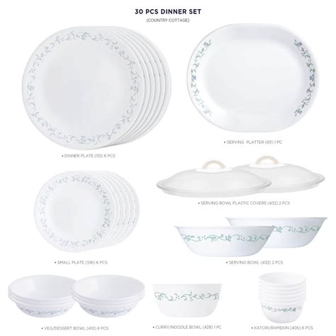 Corelle Livingware Series Country Cottage 30 Pcs Dinner Set – New ...