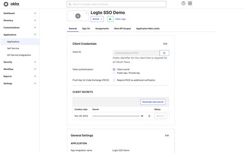 Set up Single Sign-On with Okta | Logto docs