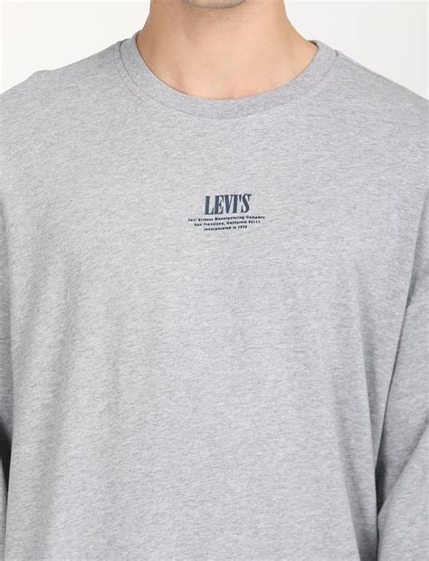 Men's Solid Grey Crew Neck Sweatshirt – Levis India Store