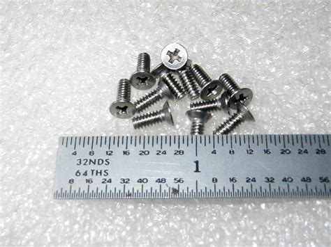 4-40 X 5/16" SCREW FLAT HEAD PHILLIPS STAINLESS STEEL - 100 PCS Screws ...