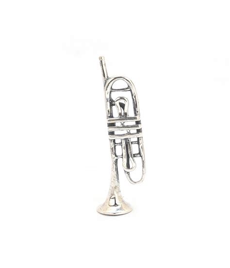 92.5 Sterling Silver Miniature Trumpet For Gift - Silver Palace
