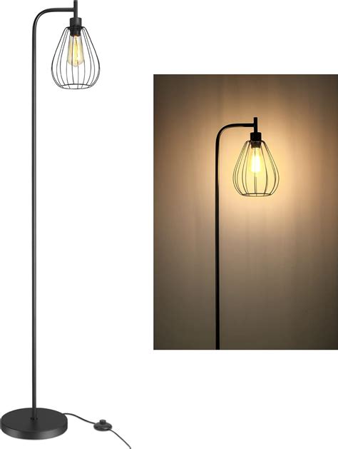 Industrial Black Wire Cage Teardrop Floor Lamp, GF01 – Fine Art Lighting