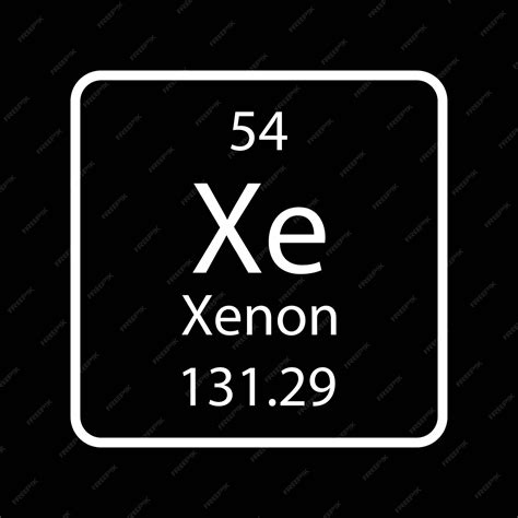 Premium Vector | Xenon symbol Chemical element of the periodic table Vector illustration