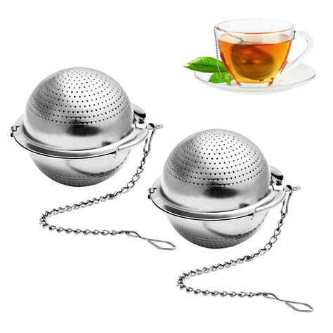 Tea Infuser Stainless Steel Loose Leaf Ball – Locking Lid, 5 Sizes ...