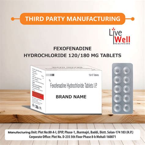 Fexofenadine Hydrochloride 120mg Tablets IP Live Well Healthcare