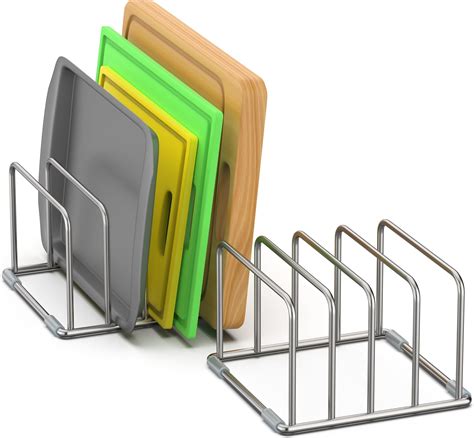 Amazon.com: 2-Pack Cutting Board Organizer, Cutting Board Holder Stand ...