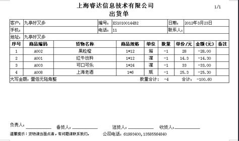 精美的批发管家打印模版展示，销售单样式，发货单格式，送货单样本 | 专注于中小型批发企业的仓库管理,开单软件和送货单格式的系统供应商