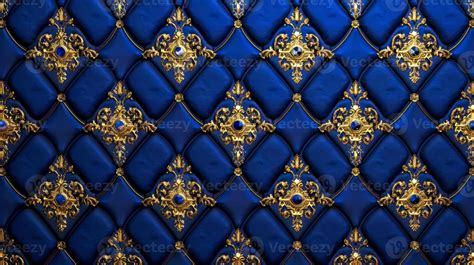 AI Generated Luxurious royal blue and gold wallpaper design 41391075 ...