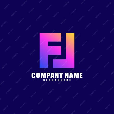 Colorful letter f and l logo design | Premium Vector