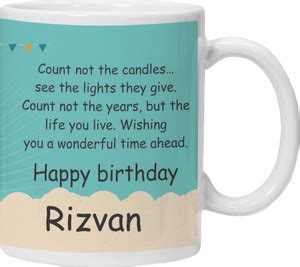 KRSTrends Happy Birthday Rizvan Ceramic Coffee Mug Price in India - Buy ...