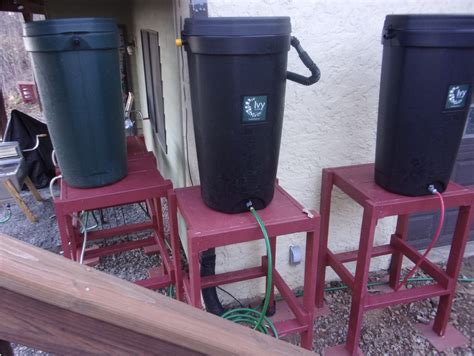 Rainwater Barrel Stand - Trail Ridge Mountain Homestead