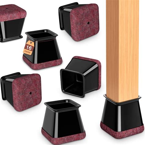 Chair Leg Floor Protectors Square Chair Leg Protectors for Hardwood ...