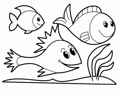 Simple Fish Coloring Pages - Coloring Home