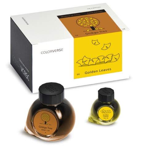 Colorverse Wisdom of Trees Ink Bottle Set (Ginkgo Tree/Golden Leaves
