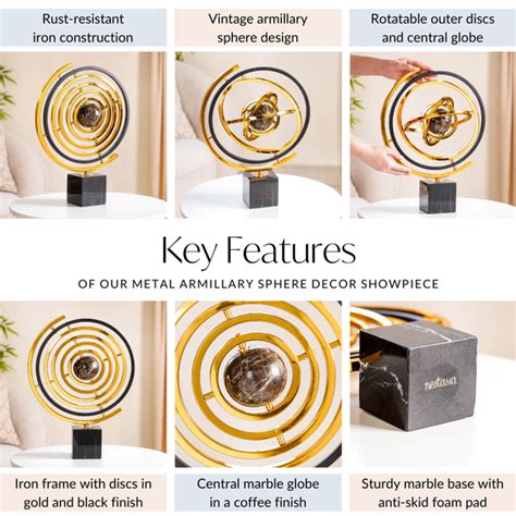 Metal Armillary Sphere Decor Showpiece Online - Premium Decor Object ...