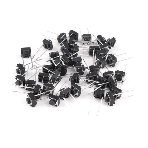 INVENTO 20Pcs 6 x 6mm SMD PCB Mount Tactile Push Button Switch 2 Pin ...