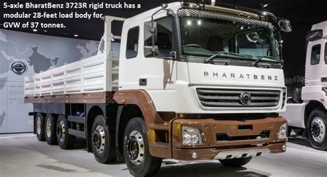 Daimler displays Made-in-India BharatBenz 3723R, Fuso TV-R, Mercedes ...