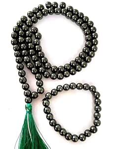 Buy Shreenathji Long Magnetic Hematite Chumbak Mala And Megnet Brecelet ...