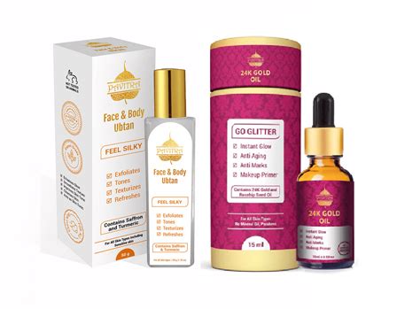PavitraPlus 24K Gold Oil with Pure 24K Gold and Rosehip Seed Oil for ...