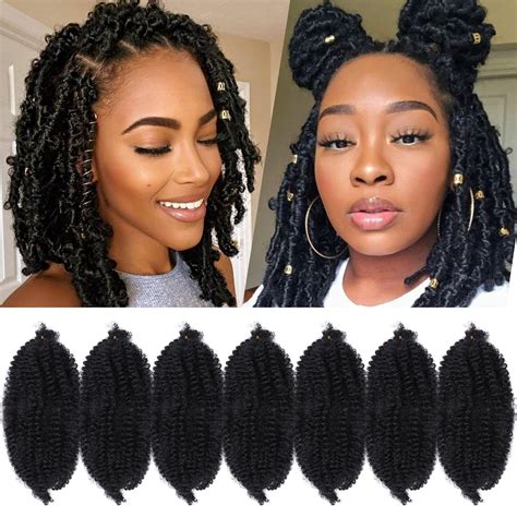 Buy Marley Hair 10 Inch 7 Packs Pre Separated Springy Afro Twist Hair ...