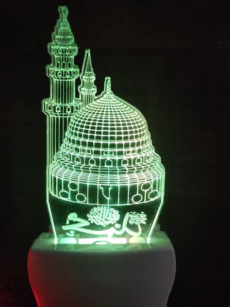 Buy RJKART Acrylic Changing 3D Illusion Islamic Masjid Pattern Night ...