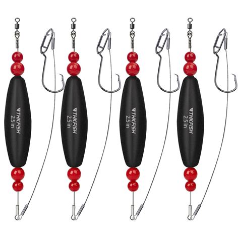 Pre-tied Fishing Rigs Catfish Float Rigs Set - With 55LB Line & Rattle ...
