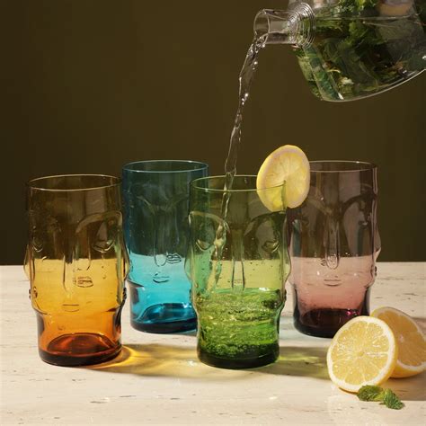 Glass Assorted Malibu Tall Tiki Glass- Set Of 2 – The Decor Mart