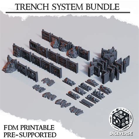 Trench Crusade Terrain Walls for DIY Trenches With XPS Foam Bundle ...