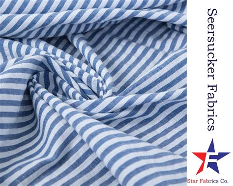 Seersucker Striped Cotton Blend Seersucker Seersucker Fabric by the ...