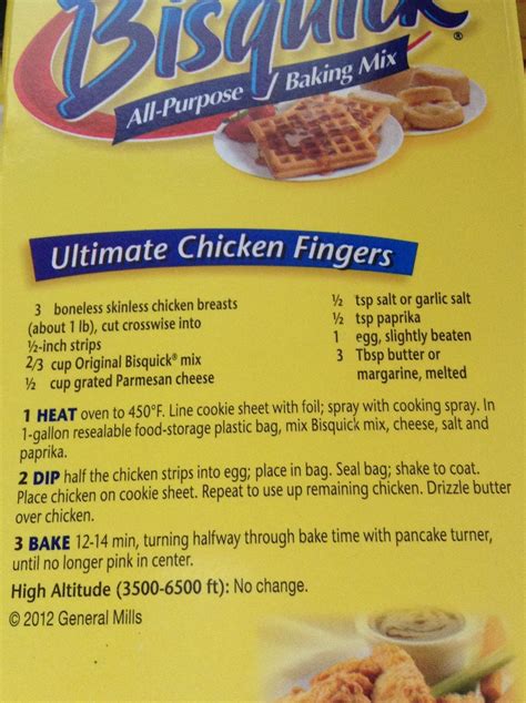 Bisquick Chicken Fingers Recipe