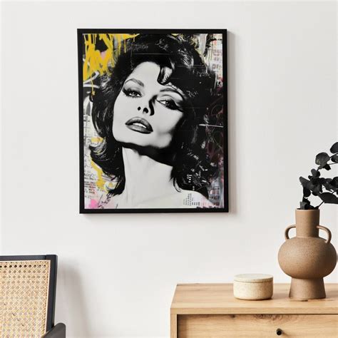 Sophia Loren Pop Art Retro Artwork grunge Vintage Art Digital Download ...