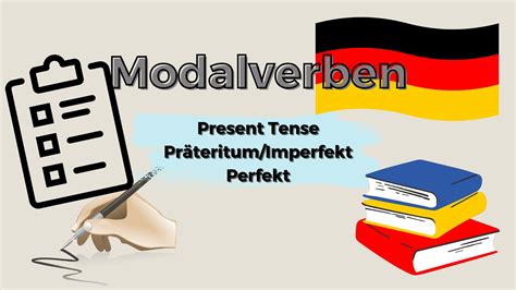 Mash > 7 page Present and Past Tense German Modal Verb Worksheet