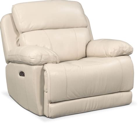 Monte Carlo Dual-Power Recliner - Cream | Value City Furniture
