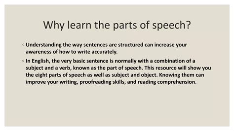 Parts of speech | PPTX