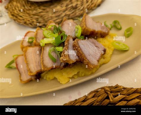 Gourmet, Typical Spanish dish called torreznos, consisting of deep ...