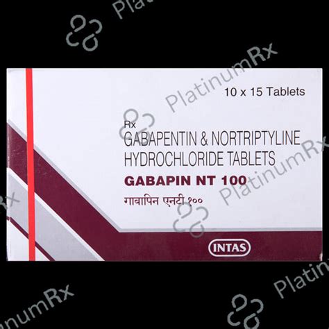 Gabapin NT 100/10mg Tablet 15s - Save 50% on Substitute Medicine