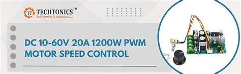 Techtonics DC 10-60V 20A 1200W Motor Speed Control PWM Motor Speed ...