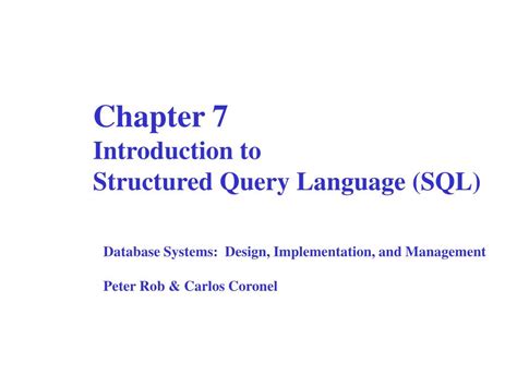 Introduction to Structured Query Language SQL Chapter 8 的图像结果