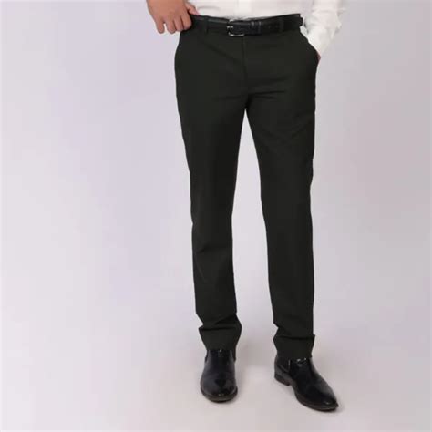 PANTMARK Essential Charcoal Grey Formal Pants Slim Fit & Four-Way ...