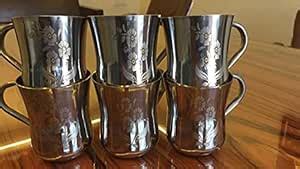 Buy Kanu Enterprises Stainless Steel Royal Cup Tea & Coffee Cups Set ...