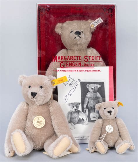 Lot Detail - Richard Steiff Teddy Bears Trio. Including Teddy Bear Model...