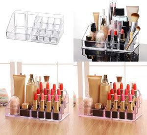 SWISS WONDER Transparent Plastic Makeup Storage Box Cosmetic, Makeup ...