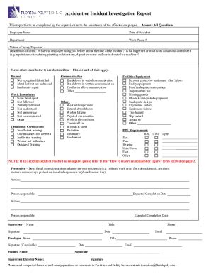 Fillable Online Incident investigation report sample (and what else ...