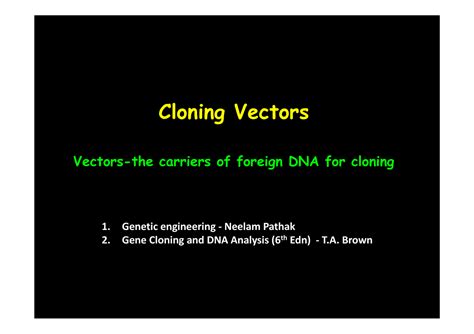Vectors - Recombination dnq technology important topic - Cloning ...