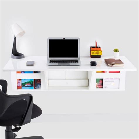 Large Wall Mounted iDesk with Ledge & Storage – InvisibleBed.com