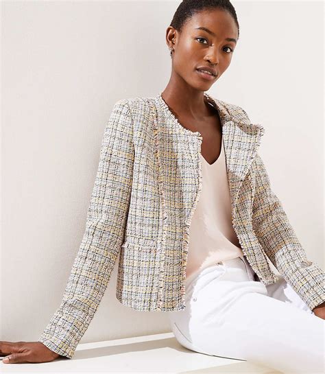 Frayed Tweed Jacket | LOFT | Womens tweed jacket, Tweed jacket, Fashion