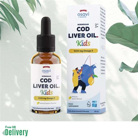 Norwegian Cod Liver Oil Kids - 1000mg Omega 3 50 ml - Synergy UK