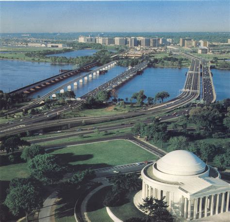 Old Photo of the 14th Street Bridge Complex - Washington DC [OS ...